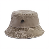 Topi Bucket Anak Motif Garis Kancing Katun Murni, Nyaman, Bernapas, Cocok untuk Aktivitas Luar Ruangan dan Mendaki Gunung di Musim Dingin