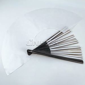 Ventiladores de bambú sin montar Ventiladores en blanco de sublimación de poliéster plegado para bricolaje - Product Image 5