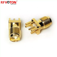 Approvisionnement d'usine 50 Ohm SMA Femelle Jack Full Brass RF Coaxial Jack Connecteur PCB Panneau Edge Mount Plug RF Coax Coaxial Connecteurs