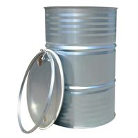 Fût en fer à ouverture libre de 20L, 50L, 200L avec couvercle pour le stockage d'essence en station-service et la manutention de carburant en atelier