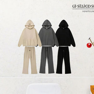 <span class=keywords><strong>Felpa</strong></span> Invernale da Uomo di Alta Qualità, 100% Cotone Pesante 340g, Oversize, Tinta Unita, con Tasca, Antirughe, Personalizzabile - Product Image 3