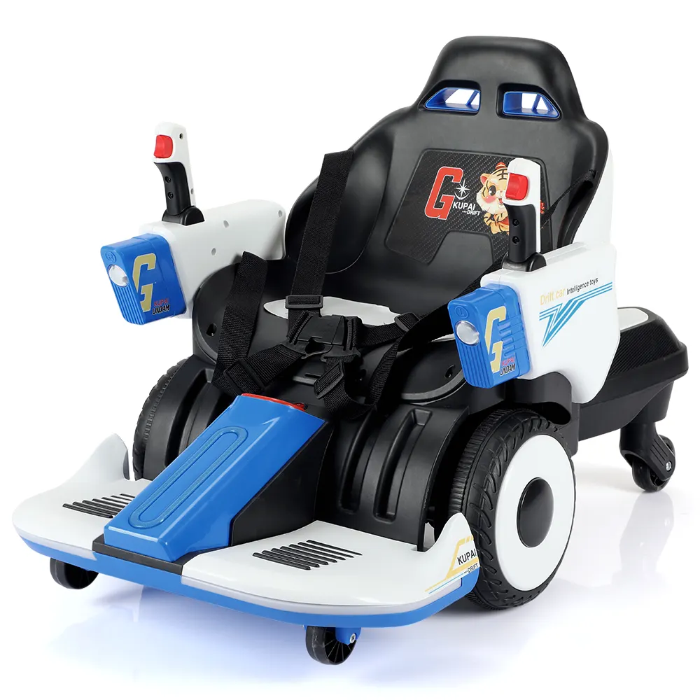 Nuovo giro 360 su auto Drift elettrico per bambini Kart elettrico bambino luce LED 12V bambini batteria auto con telecomando