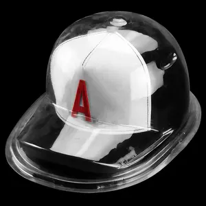 Couvercle anti-poussière en plastique PVC transparent imperméable pour protecteur de chapeau, casquette de Baseball, chapeaux incurvés, support de vitrine