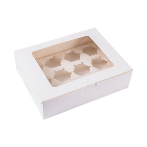 Boîte à gâteau carrée jetable écologique personnalisée, auto-élevante, en carton alimentaire, pour boulangerie, pain et mini-tartes - Product Image 6