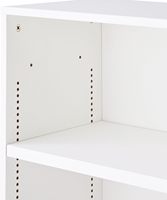 Meuble de salon moderne Bell Maison, étagère à livres réglable en panneaux de bois avec rangement coulissant et roulettes, dimensions G