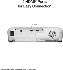 โปรเจคเตอร์ EX3290 3-Chip 3LCD WXGA ความสว่าง 4000 ลูเมนส์ ทั้งสีและขาว, 2x HDMI, ลำโพงในตัว - Product Image 2