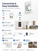 Panel de Control Inteligente Tuya de 5 Pulgadas para Hogar Inteligente, Compatible con HomeKit y Matter, Táctil, WiFi, Control por Aplicación Android, Kit Profesional para Hoteles