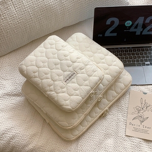 Custom Size Logo <b>Cute</b> Cotton Quilted Zipper Shockproof <b>Laptop</b> Pouch Tablet Protection Quilted <b>Laptop</b> Sleeve <b>Bag</b> - Product Image 4