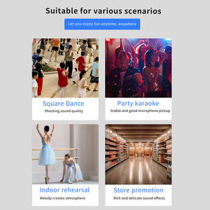 ZQS8258 8 pouces Portable pour Bluetooth karaoké haut-parleur grande puissance boîte de fête d'origine HiFi extérieur karaoké chariot haut-parleur - Product Image 3