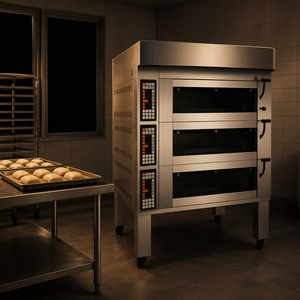 Horno de Convección de 32 kW, Horno Comercial para Panadería con 4 Niveles y 12 Bandejas para Producción de Pan de Alta Capacidad - Product Image 3