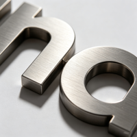 Letras de Acero Inoxidable Cepillado Cortadas con Láser CNC, Letrero Metálico Multitono con Fuente Personalizada para Decoración de Hoteles, Oficinas, Salones y Recepciones