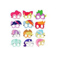 12 paquets de masques en feutre à thème de dessin animé, fournitures pour fêtes, costumes, masques, déguisements, mascarade, cosplay pour enfants, cadeaux d'anniversaire