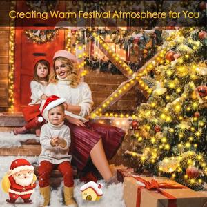 Guirlandes lumineuses intelligentes pour Noël, imperméables, pour l'extérieur, décorations de Noël - Product Image 3