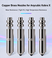 Buses en cuivre et laiton à double métal pour Anycubic Kobra X, 300 ℃   Buse d'imprimante 3D à changement rapide 0,25 / 0,4 / 0,6 / 0,8 mm