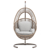 Fauteuils suspendus œuf en rotin avec support, pour patio extérieur, véranda et jardin, design unique