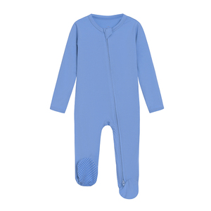 Pigiama per Bambini Personalizzato 95% Bambù 5% Spandex con Doppia Cerniera, Stampa Tinta Unita, Tutina per Neonati - Product Image 6