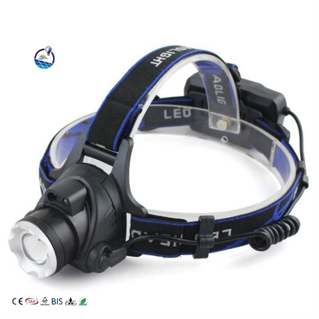 High Power USB Rechargeable Red Light Headlamp Led T6 Head Lights Camping Mining 18650 Lithium Aluminum Head Torch Headlamp