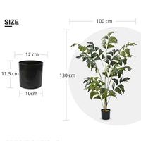 130cm künstliche Fischschwanz palme Faux Plam Tree künstliche Pflanzen im Topf für Home Office Wohnzimmer Dekoration
