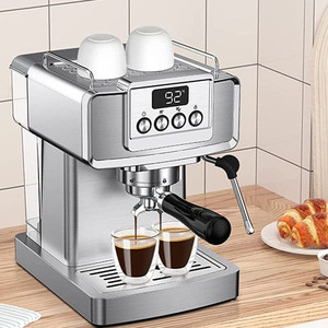 Pantalla digital de <span class=keywords><strong>tiempo</strong></span> y temperatura, bomba <span class=keywords><strong>italiana</strong></span> de 20 BAR, sistema de espuma de leche hecho a mano, filtro de 1 o 2 tazas, máquina de café perfecta - Product Image 1