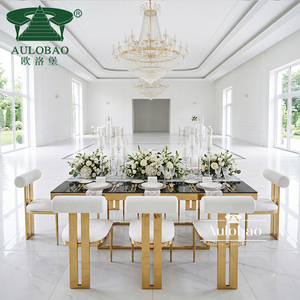 Restaurant Stainless Steel Traditional <b>Dining</b> <b>Table</b> and Chair Set 12 Seater - Product Image 5