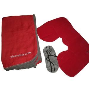 Aksesoris perjalanan 3 dalam 1 termurah Set perjalanan pesawat perlengkapan tidur perjalanan dengan bantal leher tiup - Product Image 6