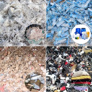 Rifiuti pp grumi di plastica utilizzati tessuto doppio albero trituratore macchina triturazione - Product Image 3