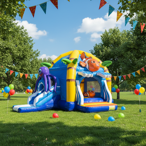 <span class=keywords><strong>Castello</strong></span> Gonfiabile a Tema Pesce Personalizzato di Grado Commerciale con Scivolo e Combo Gonfiabile per Bambini, Ideale per Noleggio Esterno - Vendita Calda - Product Image 1