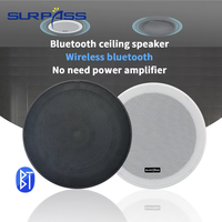 BT62 Sistema de Sonido Estéreo, Altavoz de Techo con Diente Azul Activo, Inalámbrico, 2x10W, Clase D, Juego de Altavoces para Cine en Casa