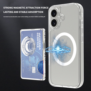 Portefeuille magnétique translucide Minibook, porte-cartes de crédit personnalisé, portefeuille Msafe, support réglable, porte-monnaie fin, cadeau pour iPhone - Product Image 3