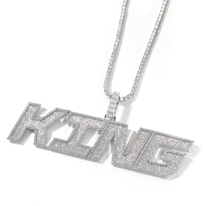 สร้อยคอจี้ตัวอักษรภาษาอิตาลิกแบบเต็มตัวประดับเพชร CZ สีสันสดใส สร้อยคอชื่อสั่งทำได้สำหรับผู้หญิงและผู้ชาย - Product Image 3