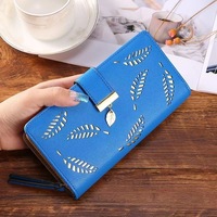 Dompet ritsleting panjang wanita Fashion dompet wanita merek mewah kustom kulit PU dompet wanita tas genggam dompet wanita