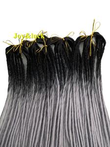 Extensiones <span class=keywords><strong>de</strong></span> Cabello Sintético Largas con Trenzas <span class=keywords><strong>de</strong></span> Ganchillo Plegadas a Mano, <span class=keywords><strong>Doble</strong></span> Punta, Color Ombre, Precio al por Mayor - Product Image 2