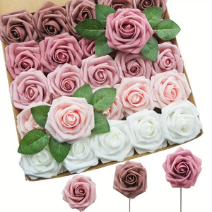 <span class=keywords><strong>Roses</strong></span> artificielles en mousse <span class=keywords><strong>de</strong></span> 8 cm en gros <span class=keywords><strong>avec</strong></span> feuilles et tiges pour la décoration <span class=keywords><strong>de</strong></span> mariage, d'anniversaire, <span class=keywords><strong>de</strong></span> scène, <span class=keywords><strong>bouquet</strong></span> <span class=keywords><strong>de</strong></span> <span class=keywords><strong>mariée</strong></span> - Product Image 3