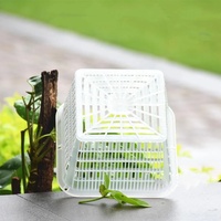 Filet de jardinage perforé robuste en plastique transparent écologique avec bord large pour pots de plantes, idéal pour l'hydroponie, l'aquaponie et les orchidées à domicile