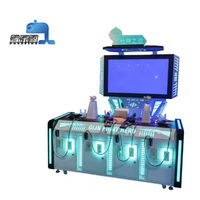 Console de jeu de tir VR à monnayeur pour 4 personnes, en métal et plastique, avec simulateur, pour parcs d'attractions intérieurs