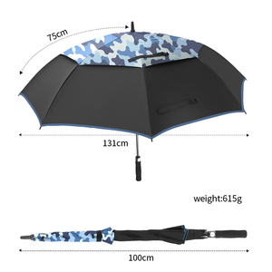 Large Patio 68 72 Inch Golf Umbrella With UPF 50 Plus Sun Protection Golf Umbrella Silver Coated Inner Layer - Product Image 1