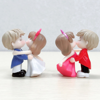 2 Pcs/Set 3d Pvc Wholesale Dancing Lover Figurine Résine Craft Couple Toy Doll Wedding Cake Topper 3d