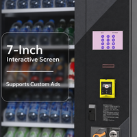 Distributeur automatique de boissons LCD 7 pouces de haute qualité ZhongDa, désinfection UV, conformité ADA, options de paiement multiples 200-300