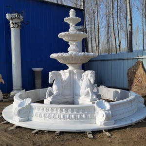 <span class=keywords><strong>Fontaine</strong></span> d'eau <span class=keywords><strong>en</strong></span> marbre blanc avec lions, décoration de jardin, <span class=keywords><strong>fontaine</strong></span> extérieure moderne de grande taille, personnalisée BLVE - Product Image 3