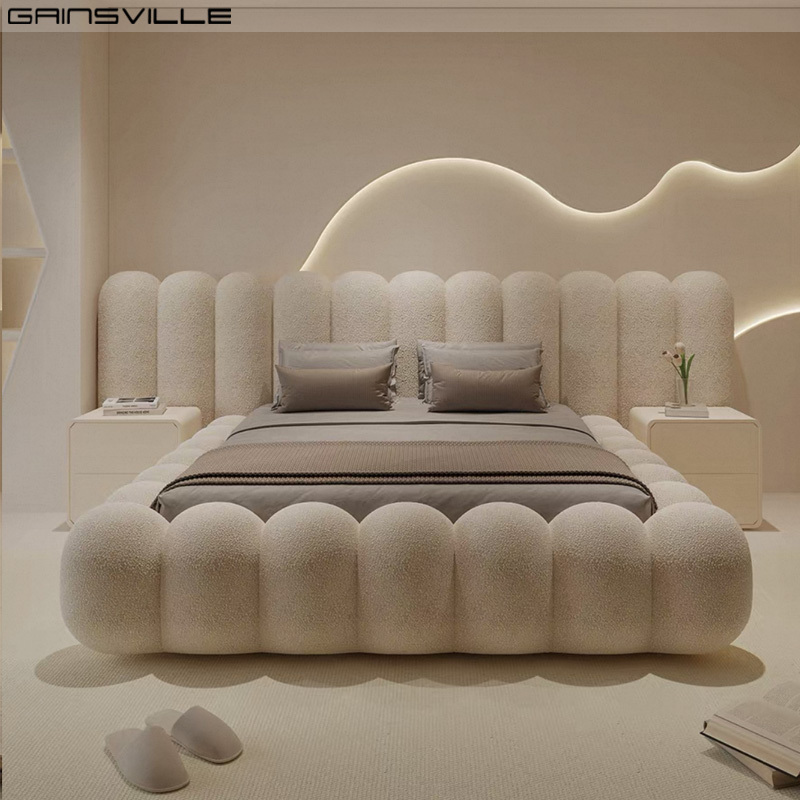 Modern Upholstered Queen & Double Bed Frame – Minimalist Fabric Designer Bedroom Furniture for Contemporary Homes - View 2