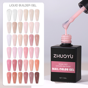 Biab xây dựng Gel ánh sáng màu Hema miễn phí nhiệt thấp nhanh chóng mở rộng chất lỏng UV Gel xây dựng trong một chai cho móng tay xây dựng - Product Image 1