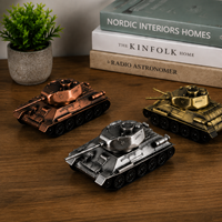 Modelo de Tanque de Simulación Retro Miniatura de Primera Calidad, Artesanía Metálica para Decoración de Escritorio en el Hogar, Compatible con OEM y ODM