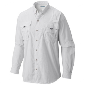 Camisas de Pesca de Manga Larga para Hombre, Protección Solar UPF 50+, Color Sólido, Forro de Malla Transpirable, Cierre de Botón - Product Image 4