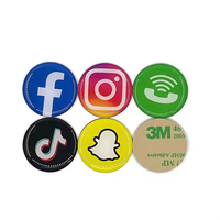 Plaque Professionnelle en PVC Époxy Personnalisable avec Code QR, Tag NFC RFID 13.56MHz, Réseaux Sociaux, Avis Google – 120 Pièces