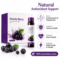 Bebida Concentrada de Aronia Natural, Puré de Aronia, Bebida Antioxidante con Polifenoles, Proveedor de Marca Privada