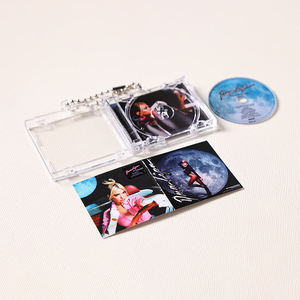 Porte-clés CD en gros de haute qualité, support <span class=keywords><strong>DVD</strong></span>, porte-clés personnalisé avec logo, mini album vierge en acrylique DIY, porte-clés CD musical NFC pour idoles - Product Image 2