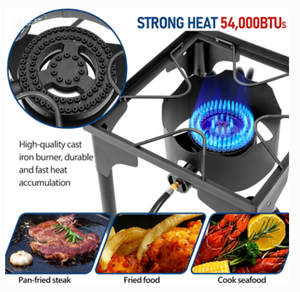 Réchaud de camping portable et léger au <span class=keywords><strong>propane</strong></span> pour les voyages, les pique-niques, la brasserie maison et la cuisine en extérieur, facile à nettoyer - Product Image 3