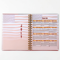 Fabricant de cahiers journal à spirale A4 A5 personnalisés 2023 God Bless America Daily Planner
