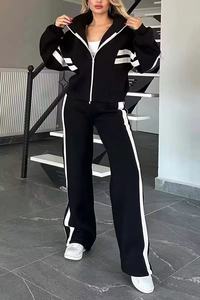 Chaqueta Deportiva Casual con Cierre y Rayas Estilo Y2K para Mujer, Otoño 2026, Moda Europea y Americana - Product Image 4