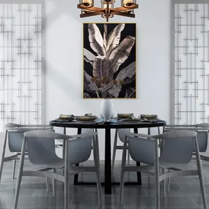 Tùy chỉnh thiết kế UV in 3D trang trí nội thất chuối lá kim cương pha lê vải không thấm nước hiện đại độ nét cao nghệ thuật bức tranh tường - Product Image 6